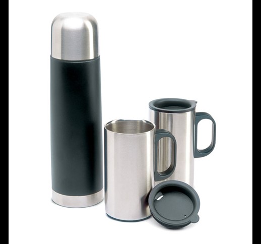 ISOSET - Insulation flask with 2 mugs