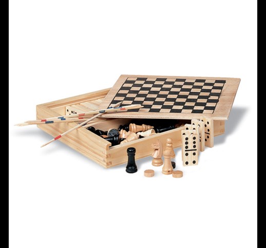 TRIKES - 4 igrala v leseni škatli