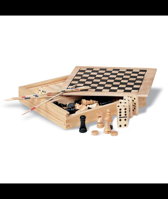 TRIKES - 4 igrala v leseni škatli