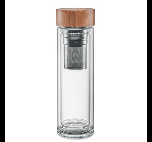 BATUMI GLASS - Double wall glass bottle 400ml