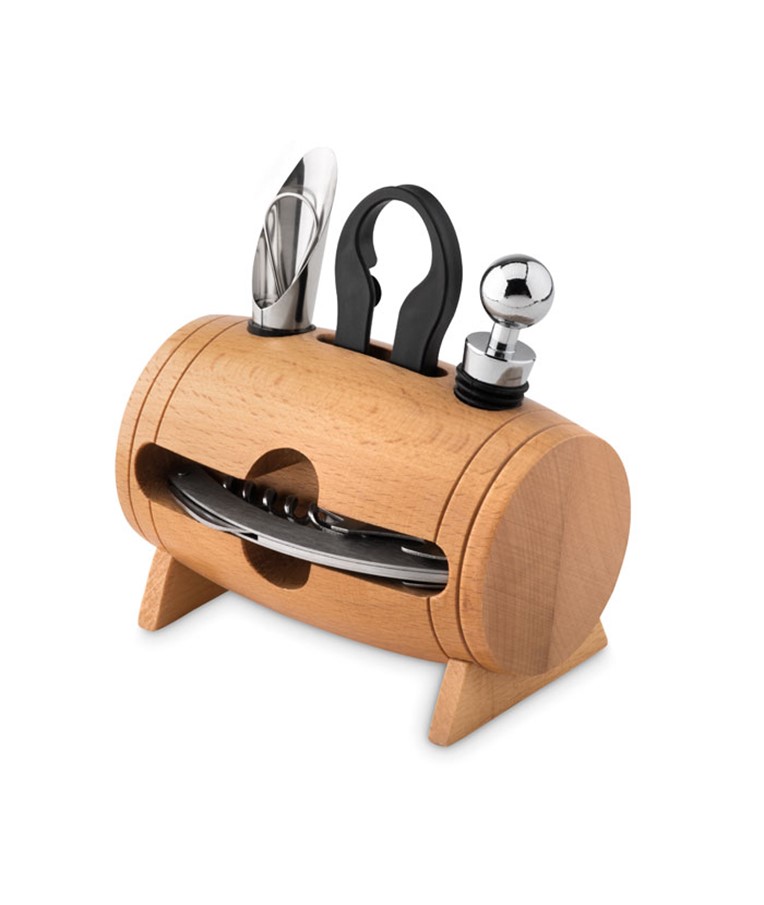 BOTA - 4 pcs wine set in wooden stand