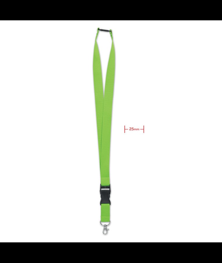 WIDE LANY - Lanyard with metal hook 25mm