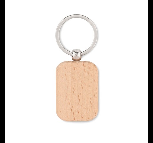 POTY WOOD - Rectangular wooden key ring