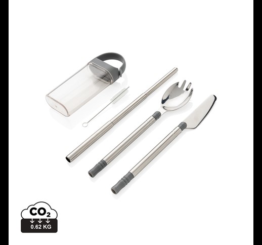 Pocketsize reusable cutlery set on-the-go