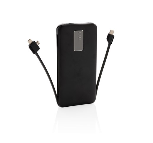 10.000 mAh powerbank with integrated cable