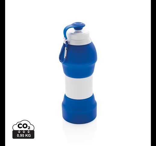 Foldable silicone sports bottle