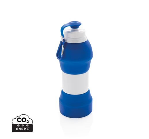 Foldable silicone sports bottle