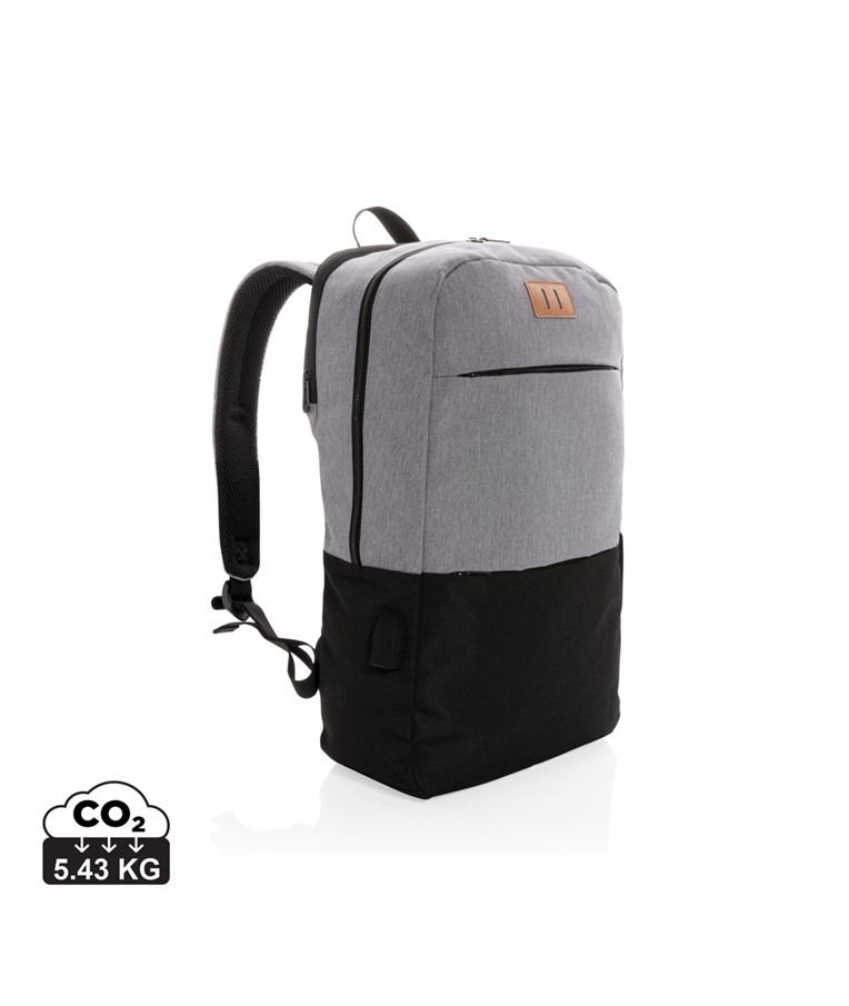 Modern 15.6" USB & RFID laptop backpack PVC free