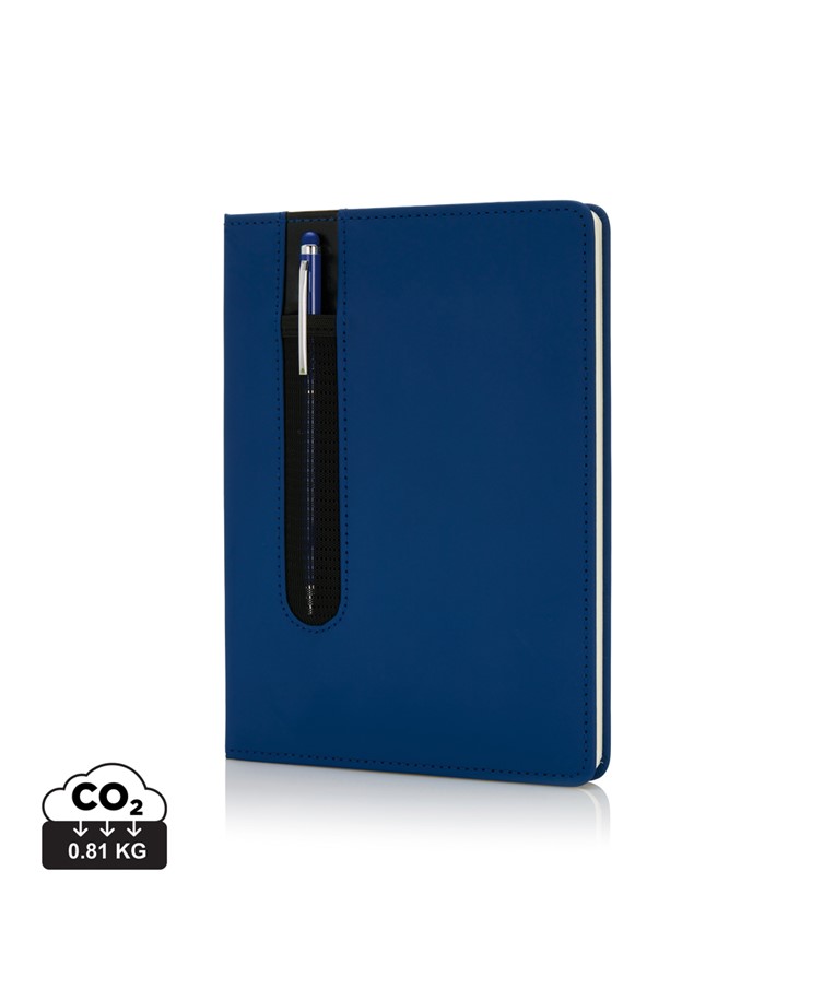 Standard hardcover PU A5 notebook with stylus pen