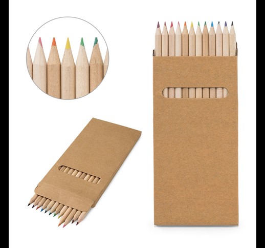 Škatla za svinčnike z 12 barvnimi svinčniki - CROCO