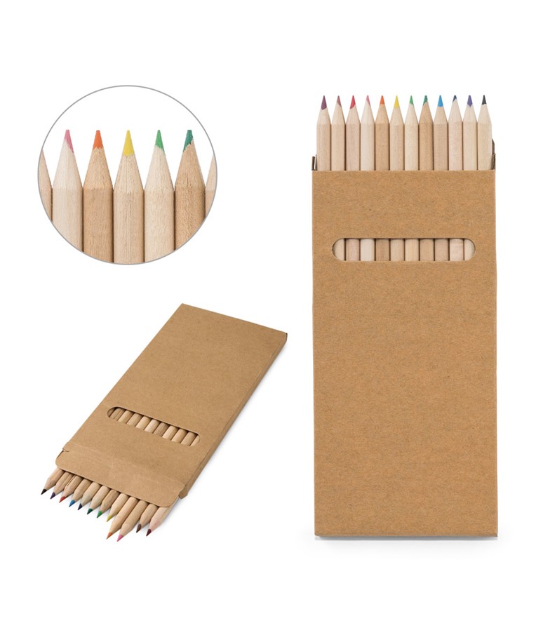 Škatla za svinčnike z 12 barvnimi svinčniki - CROCO