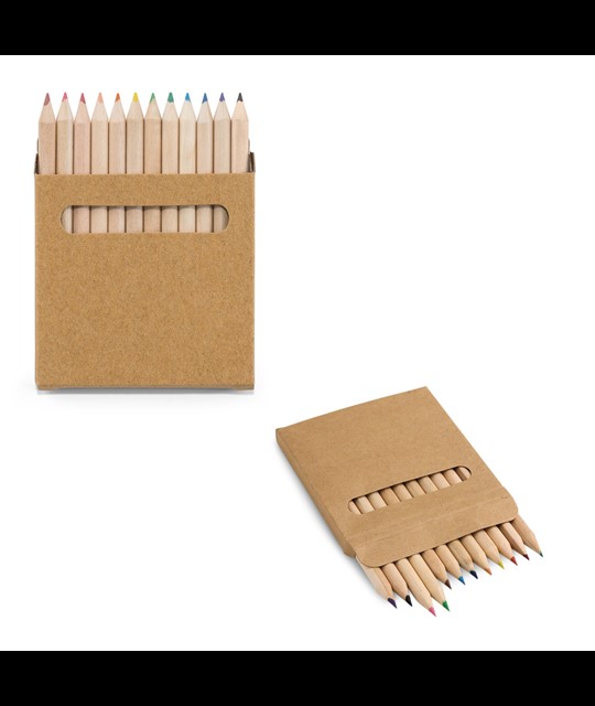 Škatla za svinčnike z 12 barvnimi svinčniki - COLOURED