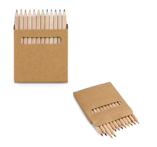 Škatla za svinčnike z 12 barvnimi svinčniki - COLOURED