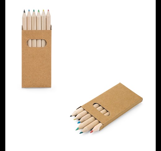 Škatla za svinčnike s 6 barvnimi svinčniki - PTICA