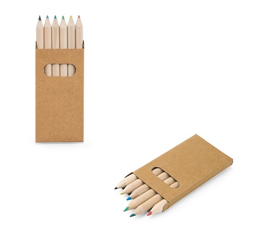 Škatla za svinčnike s 6 barvnimi svinčniki - PTICA