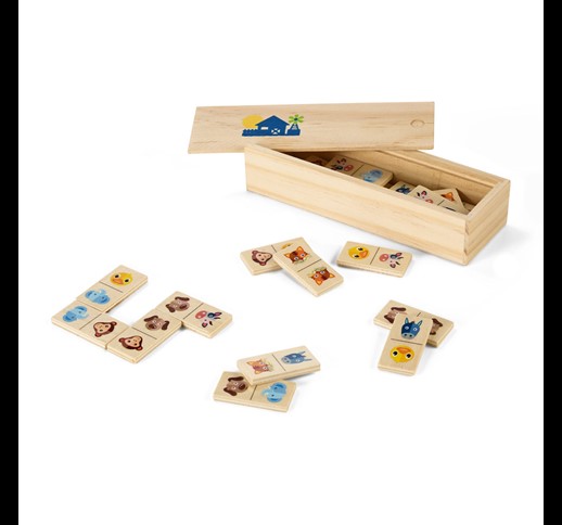 DOMIN. Wooden domino game