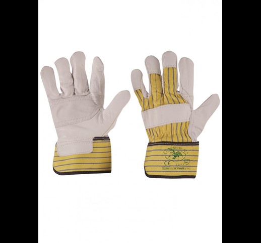 150CANADIAN MECHANICAL RISK GLOVES  FULL GRAIN WITH CANVAS BACK
