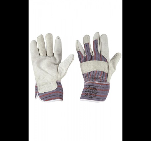 9339 MECHANICAL RISK GLOVES  SPLIT LEATHER WITH BACK IN CANVAS