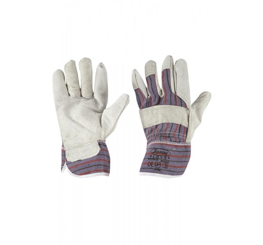 9339 MECHANICAL RISK GLOVES  SPLIT LEATHER WITH BACK IN CANVAS