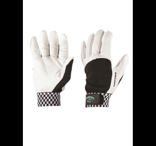 RACING MINIMUM RISK GLOVES  FULL GRAIN WITH SOUTHAFRICA STRETCH BACK