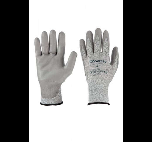 HDP CUT-RESISTANT GLOVES  13G PU COATED NYLON