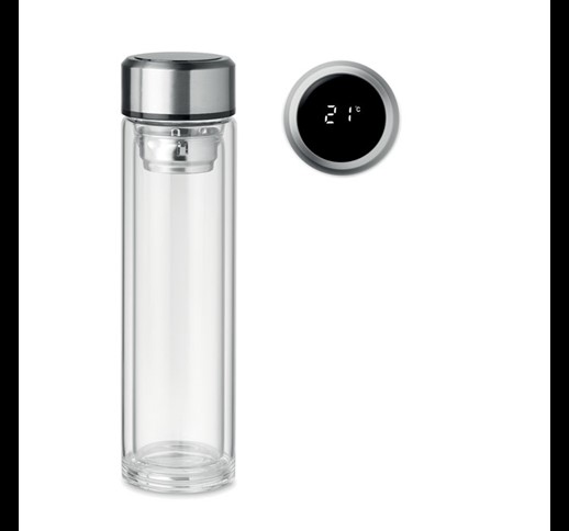POLE GLASS - Bottle with touch thermometer