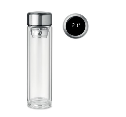 POLE GLASS - Steklenička s termometrom na dotik