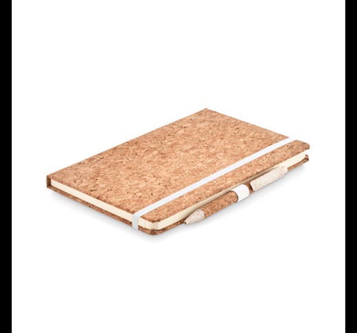 SUBER SET - A5 cork notebook with pen
