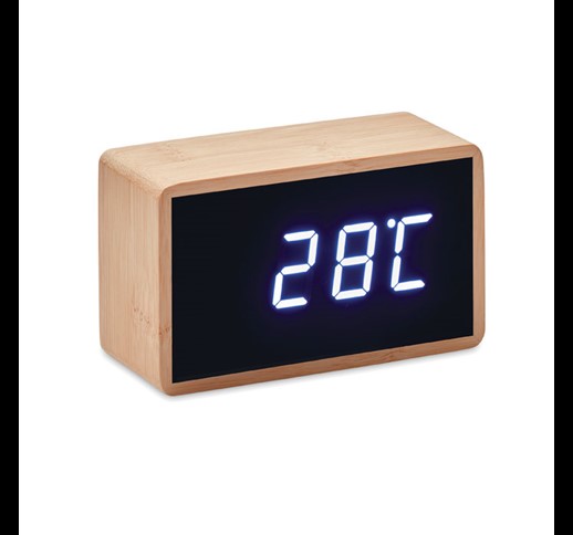 MIRI CLOCK - LED alarm clock bamboo casing