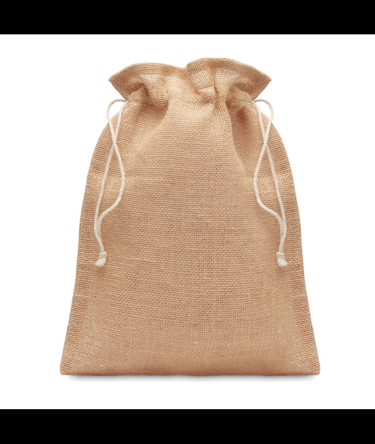 JUTE SMALL - Small jute gift bag 14 x 22 cm