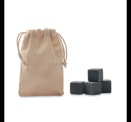 ROCKS - 4 stone ice cubes in pouch