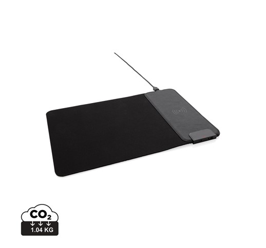 Mousepad with 15W wireless charging and USB ports