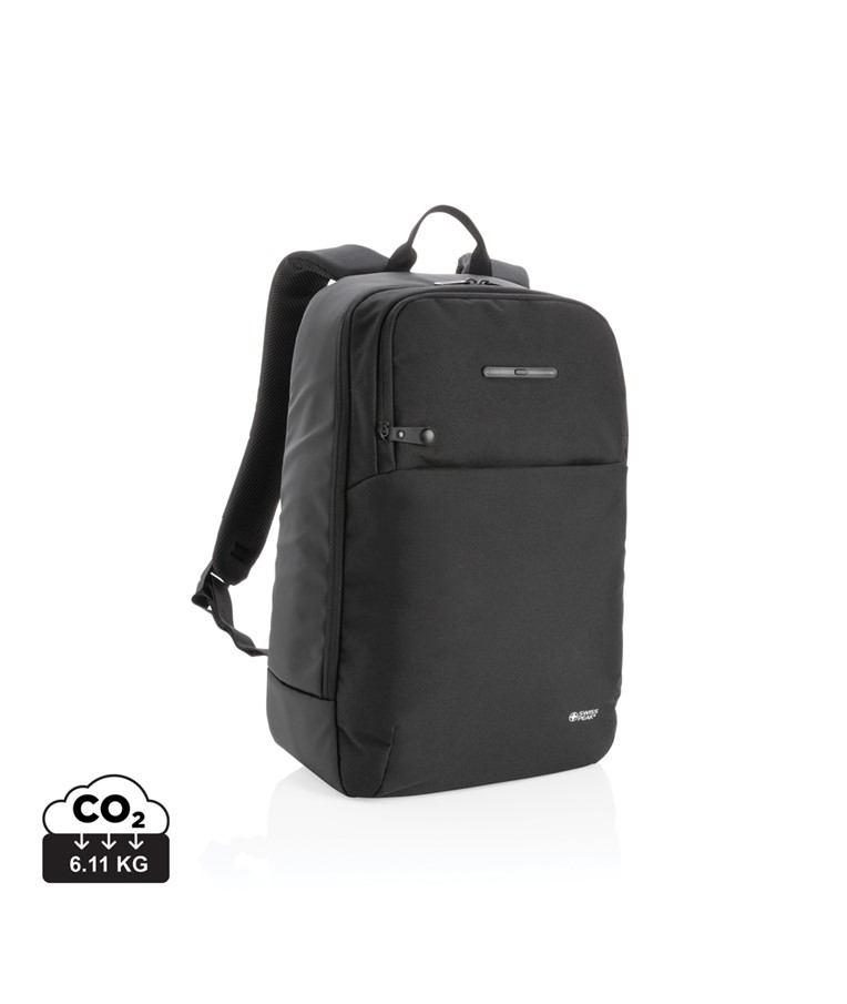 Swiss Peak laptop backpack with UV-C steriliser pocket