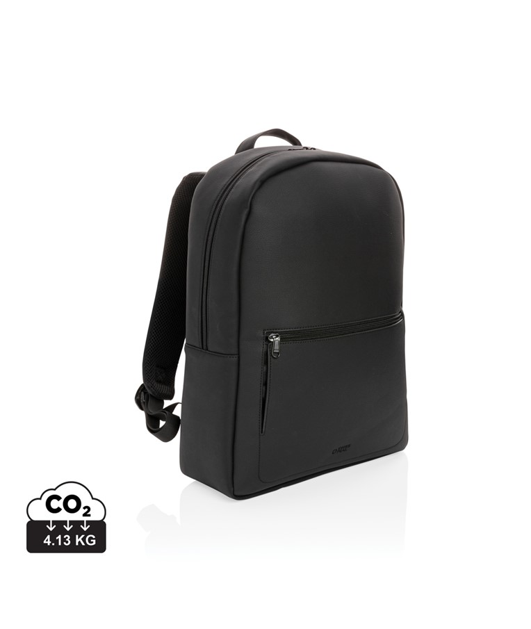 Swiss Peak deluxe vegan leather laptop backpack PVC free