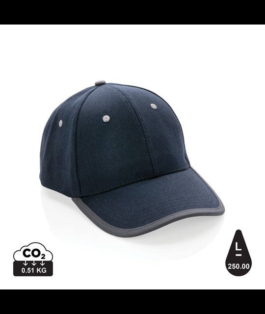 Impact AWARE™ Brushed rcotton 6 panel contrast cap 280gr