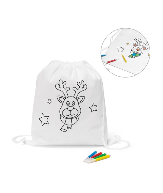 GLENCOE. Children's colouring drawstring bag