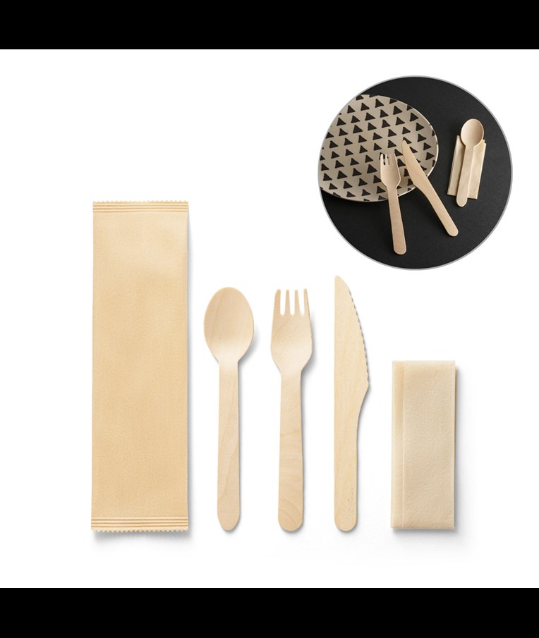 SUYA. Wooden cutlery set