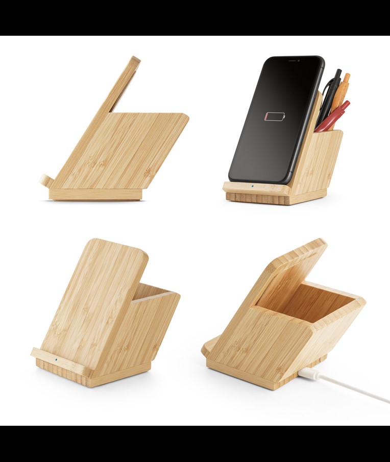 LEAVITT. Wireless charger in bamboo