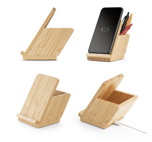 LEAVITT. Wireless charger in bamboo