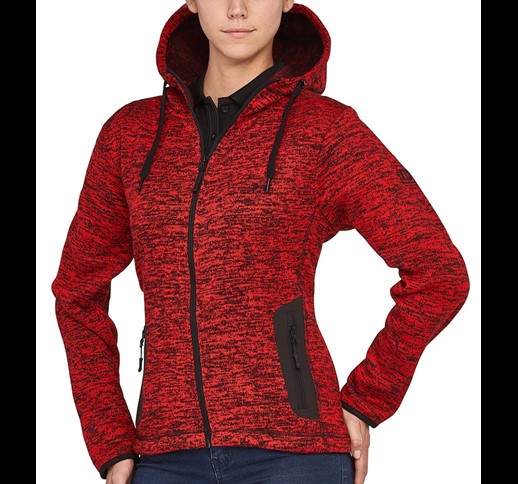 RIPTIDE LIGHT - TECHNICAL KNITTED FEMALE TOP WITH AN INTEGRATED HOOD