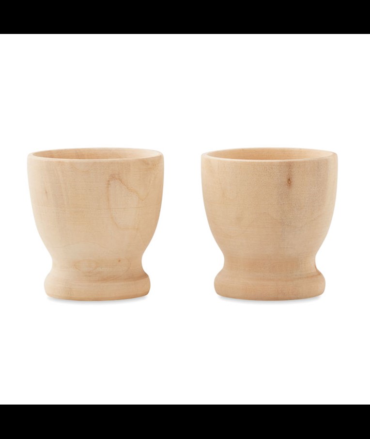 EVO - Set of 2 wooden egg cups
