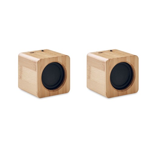 AUDIO SET - Komplet brezžičnih zvočnikov iz bambusa