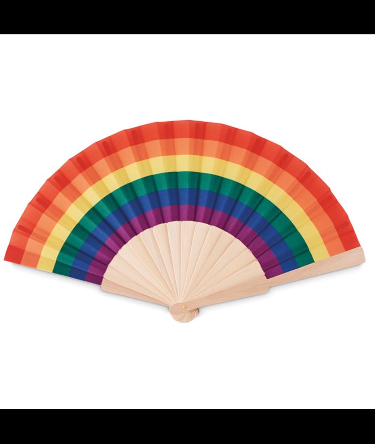 BOWFAN - Rainbow wooden hand fan