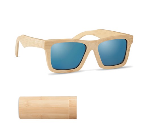 WANAKA - Sunglasses and case in bamboo