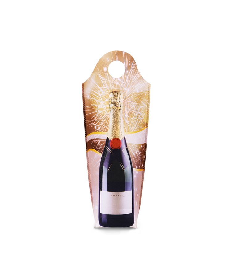 Personalizirana netkana vrečka za eno buteljko šampanjca