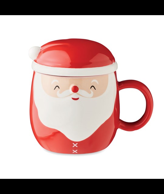 SANTA - Ceramic mug with lid 370 ml