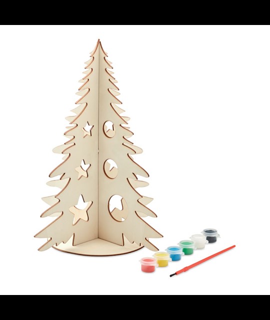 TREE AND PAINT - DIY wooden Christmas tree