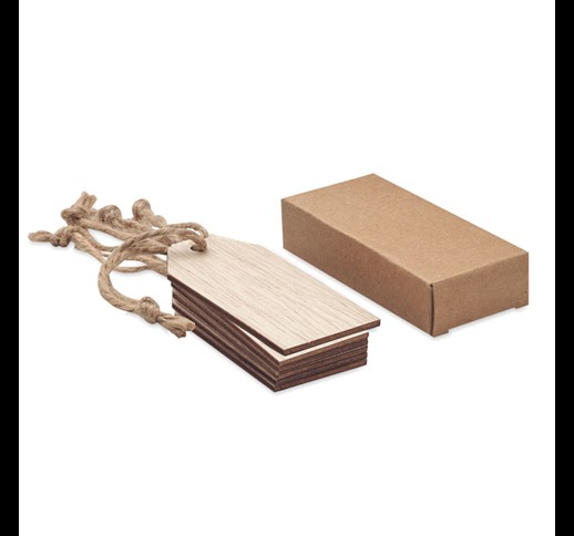 ETIBAM - Set of 6 wooden gift tags