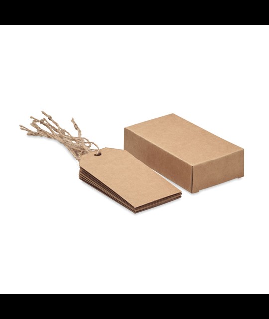 ETIKRAFT - Set 12 darilnih etiket iz kraft papirja