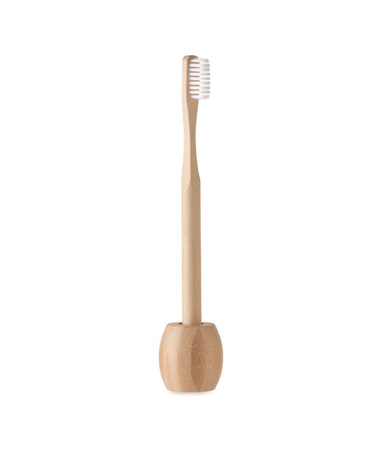 KUILA - Bambusova zobna ščetka s stojalom